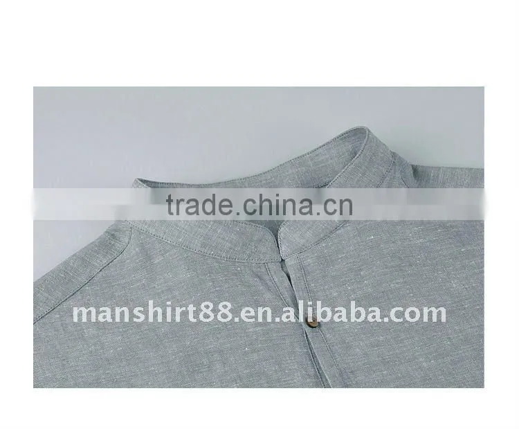 latest man's V-neck linen casual shirt