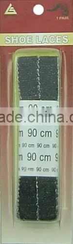 cotton black fat flat shoe lace