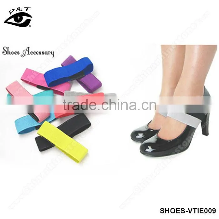3CM width Elastic ribbon for shoe high heel shoe lace for lady colorful shoe lace
