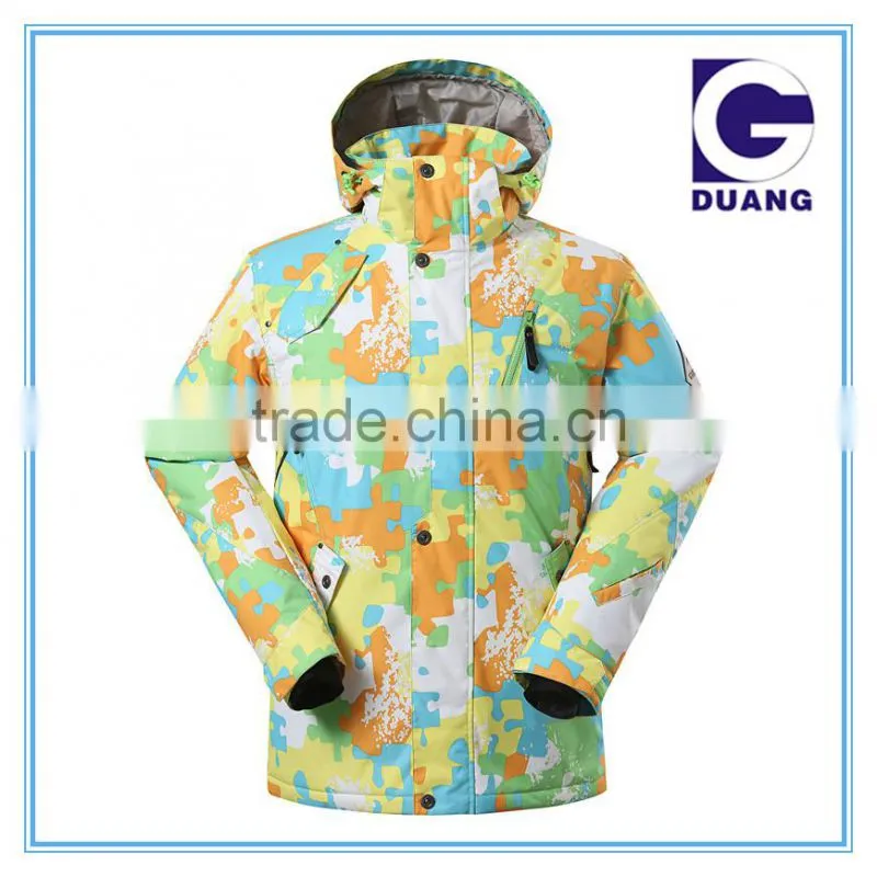 Yellow ski jacket colorful ski jackets active snowboard jacket