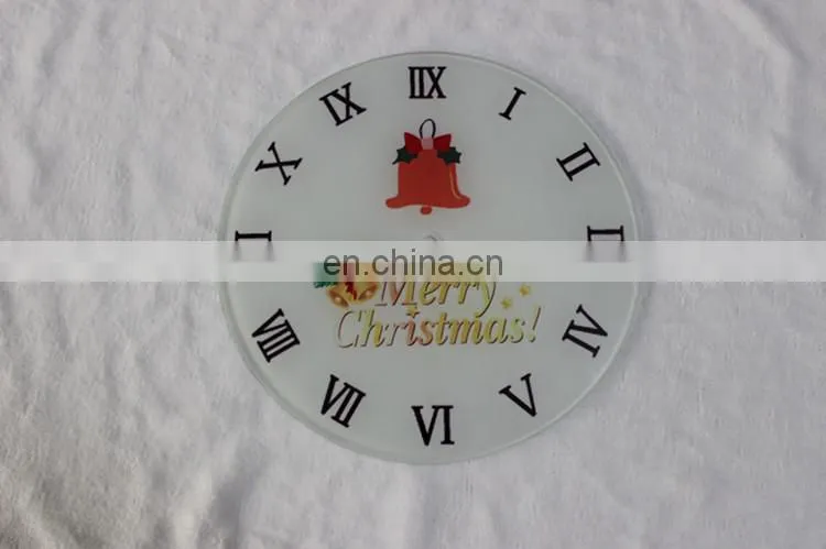 sublimation coated blank christmas glass clock