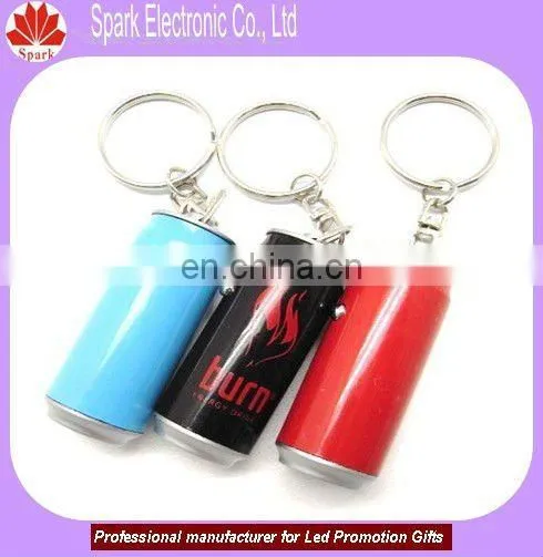 led can shape keychain plastic promotional items