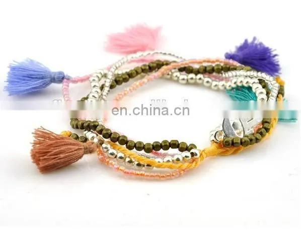New Fashion Friendship Wrist Band Braided Macrame Cotton Bracelet