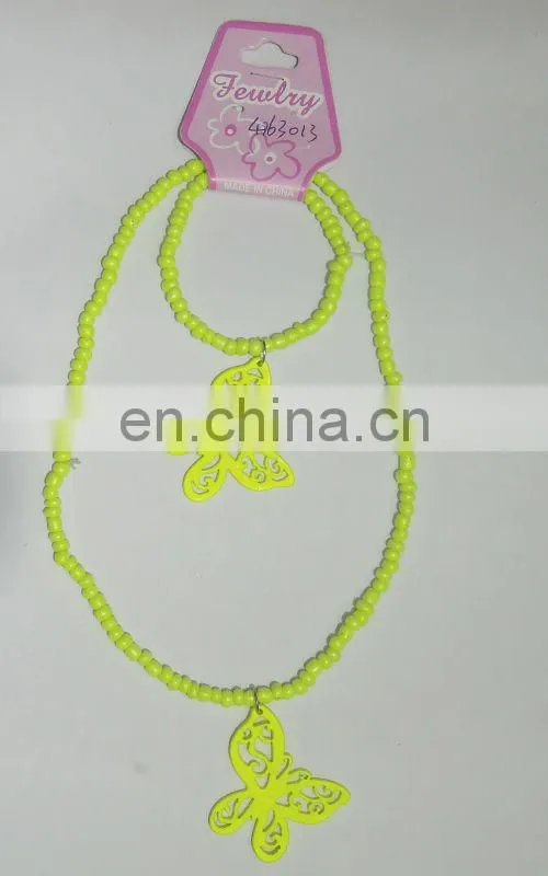 kids necklace and bracelet set with Luminous Color