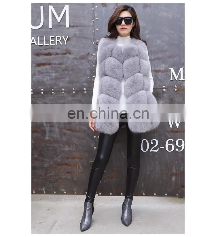 New Fashion Genuine Fox Fur Vest Women Formal Waistcoat For Women Waistcoat Designs For Girls