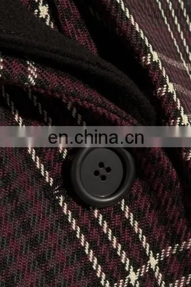 new fashion grid women coat ,fashion design long lady coat
