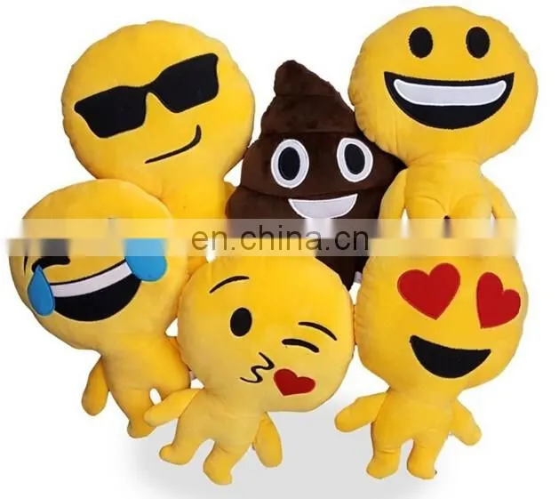 china manufacturer promotional fashion funny emoji plush pillow with legs and arms
