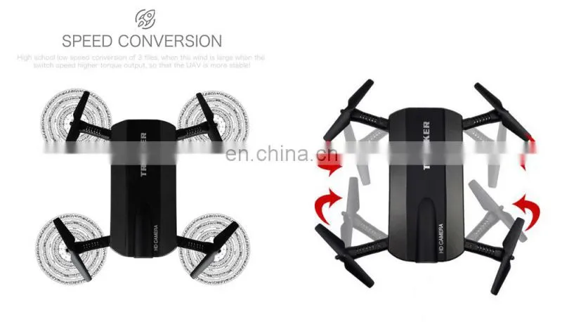 2.4G foldable mini pocket R/C drone with wifi camera and light