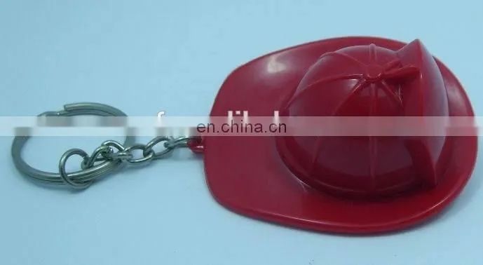 MCH-2273 New arrival wholesale cheap hlemet safely hat keychain helmet safely LED hat keychain