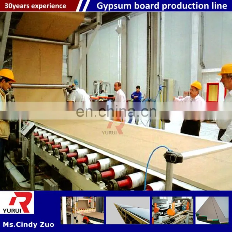 gypsum board production line with knauf technology save cost/Gypsum plaster board plant line(thermal oil drying/hot air drying)