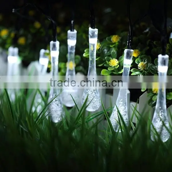 LED Water Drop Solar String Fairy Waterproof Lights Christmas Lights Solar Powered String lights for Garden, Patio, Yard HNL213S