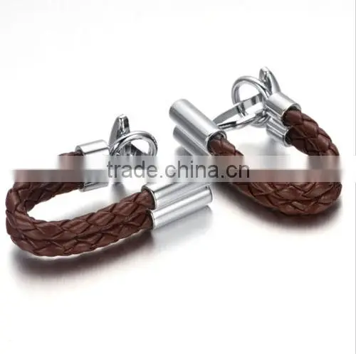 Vintage Cufflinks for Mens Jewelry Shirt Cufflinks, Brown, Leather, Clasp CL-022