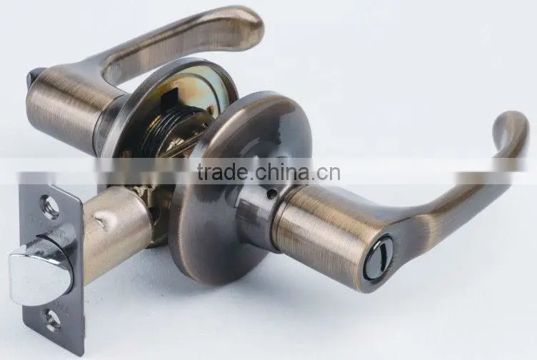 6422AB-BK:TRUST ANSI Grade 3 Tubular Privacy Lever Lock