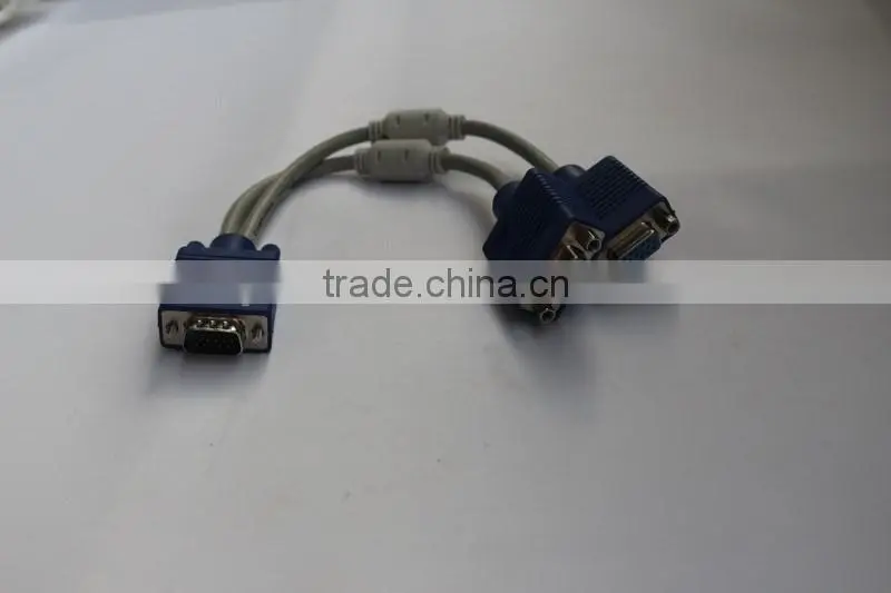 30cm 1 in 2 Out VGA Y Splitter VGA Switch Cable for Computer Monitor