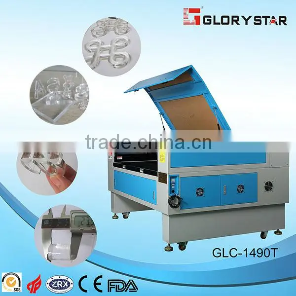 YL SP RECI CO2 glass laser tube cutting leather, cloth,acrylic, wood, paper,rubber, jade150w co2 laser cutter for sale