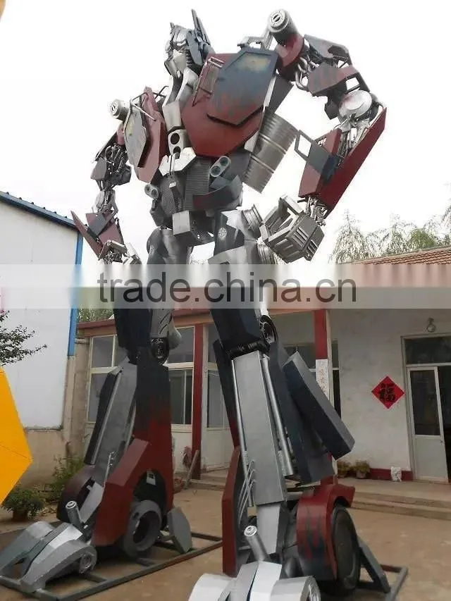 Ironhide large outdoor sculpture cartoon figure iron man sculpture for public plaza exhibition celebration