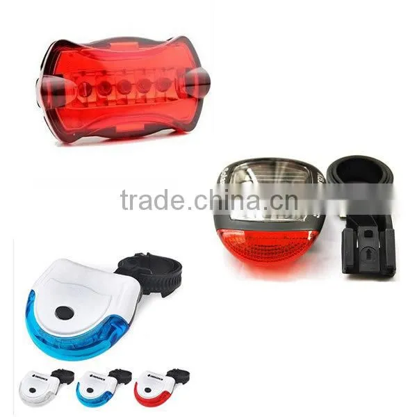 Battery Powered 5 led bicycle rear light bike warning light