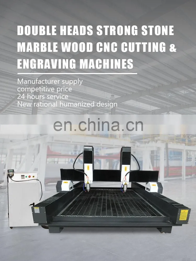 CNC Router Stone Working Machine 1325 CNC Stone Carving Router Machinery Headstone Engraver with Double Heads
