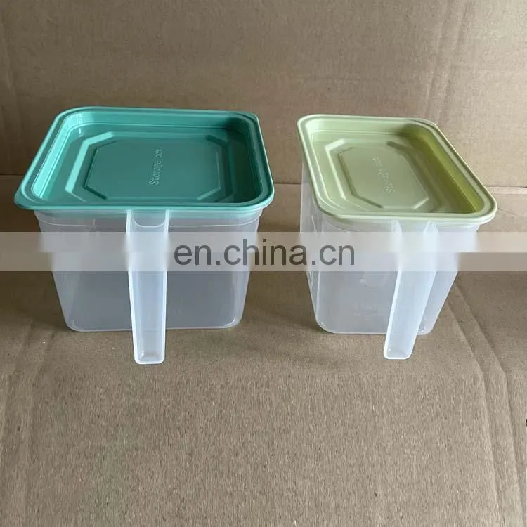 Fruit Vegetable Storage Fridge Storage Box Stackable Fridge Organizer Set With Handle And Lid