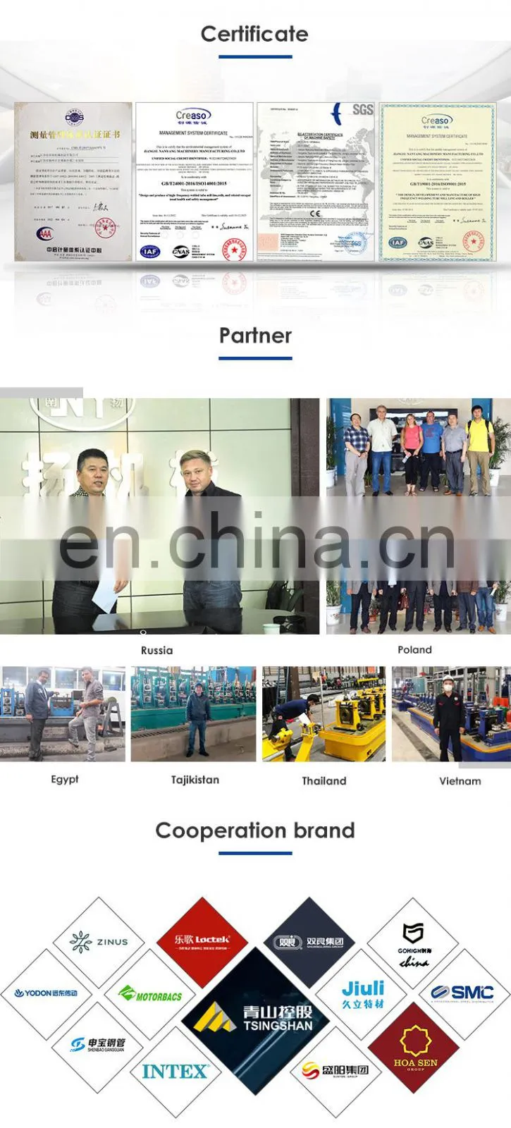 Nanyang erw tube production mill line ss pipe making machine manufacture