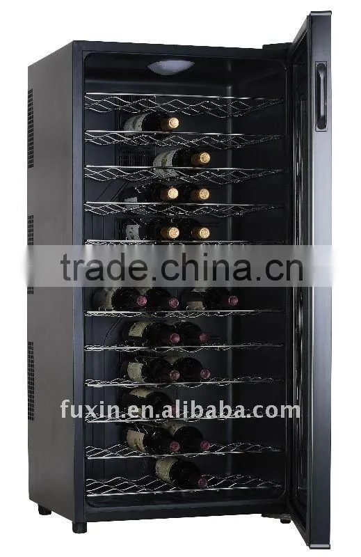 FUXIN:JC-180AFW,.Thermoelectric wine cellar hold 72 bottles/bar chiller(Aluminum Trim Door Frame).