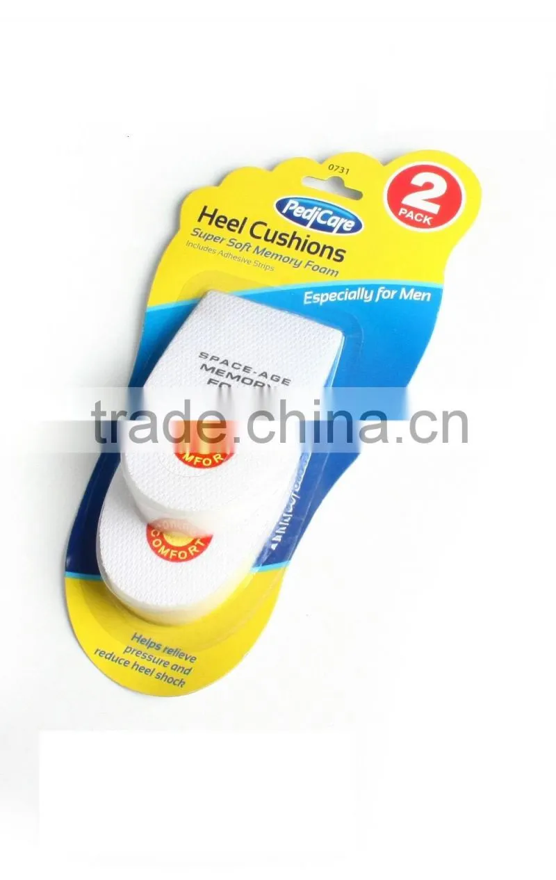 2 pcs memory foam men heel cushion