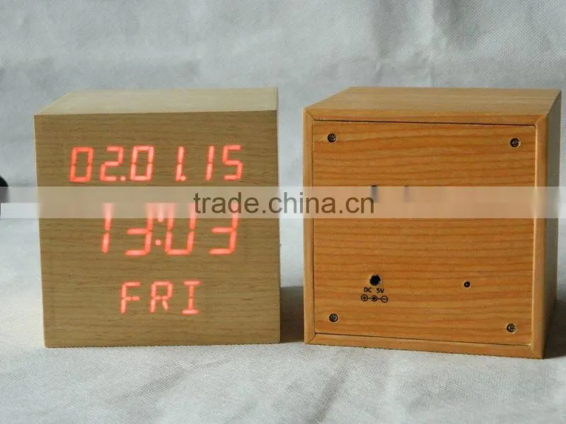 WL0833 Square Shape Calendar Snooze Temperature Mulit Function Desktop Clock