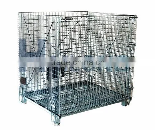 Industry foldable storage metal wire mesh container