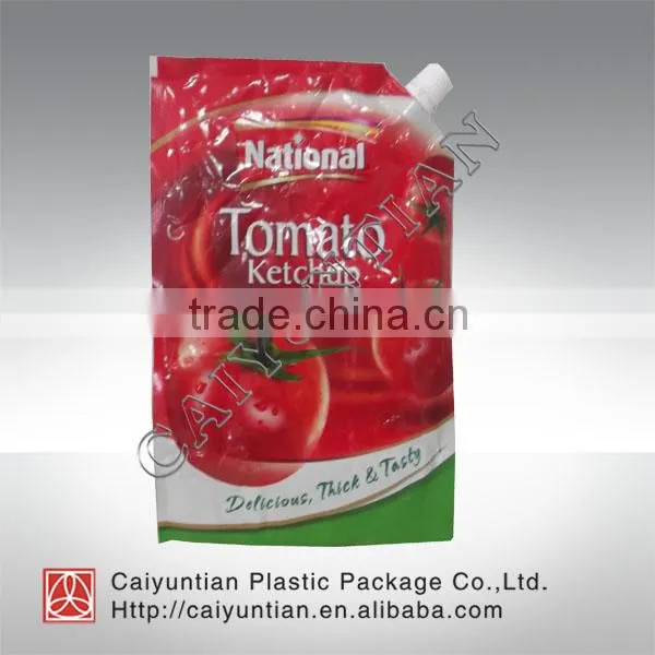Aluminum foil standing liquid fruit juice packaging bag/ spout pouch for fruit juice