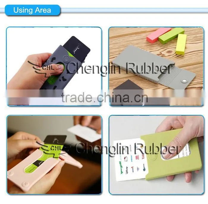 Eco-friendly commercial silicone name card holder