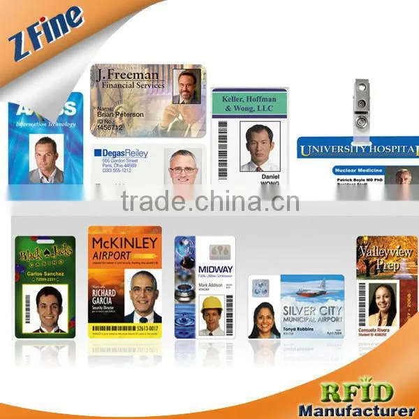 QR Printed RFID Cards with Standard or Non-standard Size 0.84mm Thickness