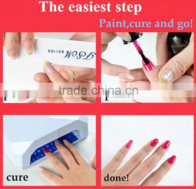 China glaze 3 in 1 one step fashion nail uv gel/gel polish with cheap price