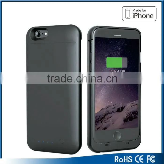 hot sell for iphone 6s battery case, silicone plastic battery case and phone case for iphone 6s
