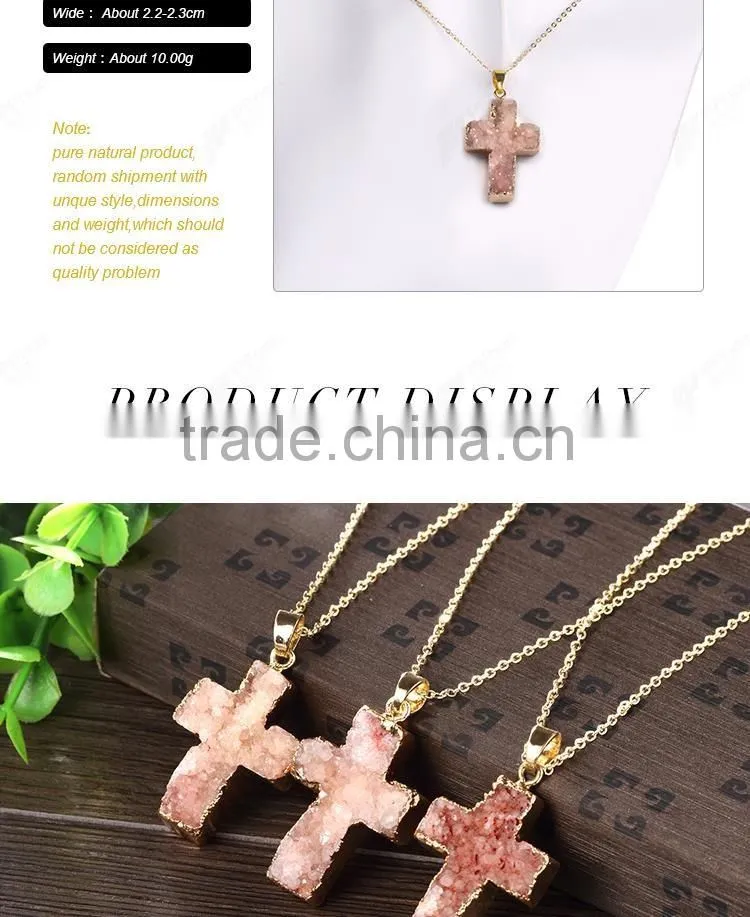 New Fashion bead cross key pendant necklaces