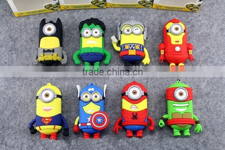 (Hot Sale) High Quality Cartoon Power Bank Despicable Me Design Mini Power Bank cute silicone power charger