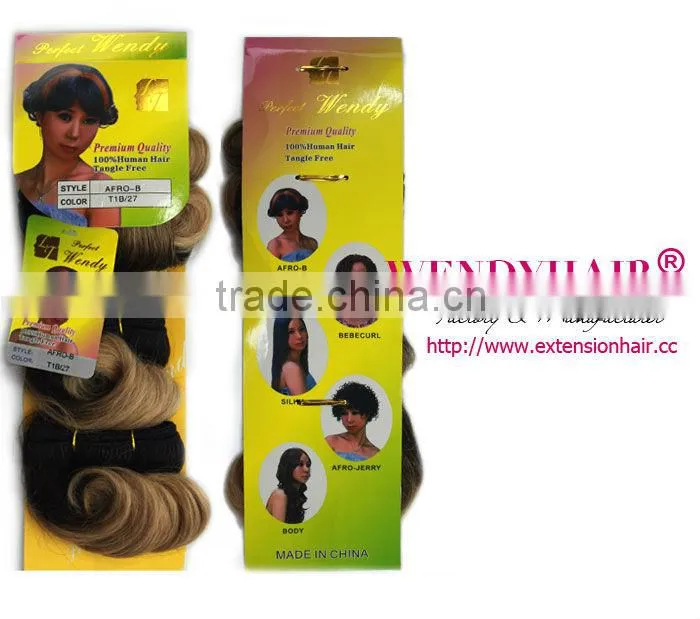 Hot sale tangle free 100% body wave human hair extension