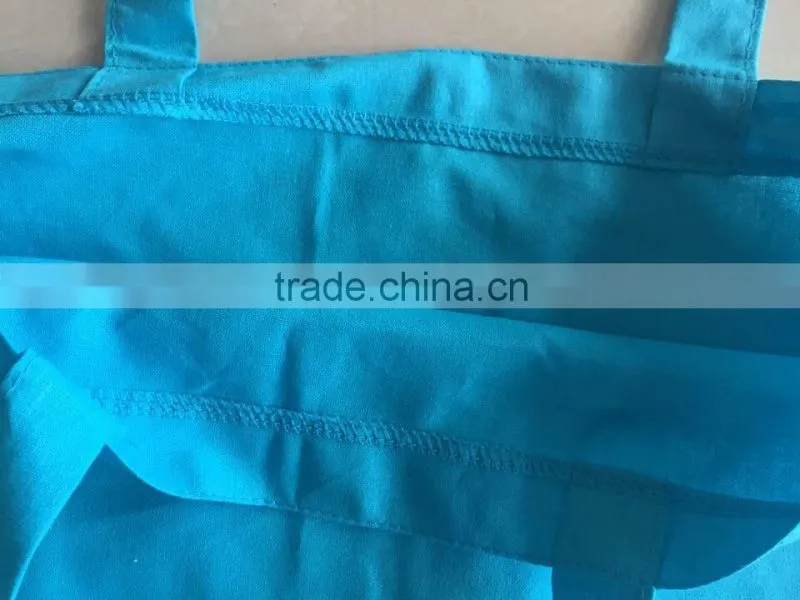 blue cotton bag