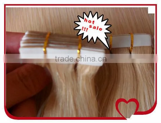 Alibaba express gracious human Remy tape hair extension with facrtory price