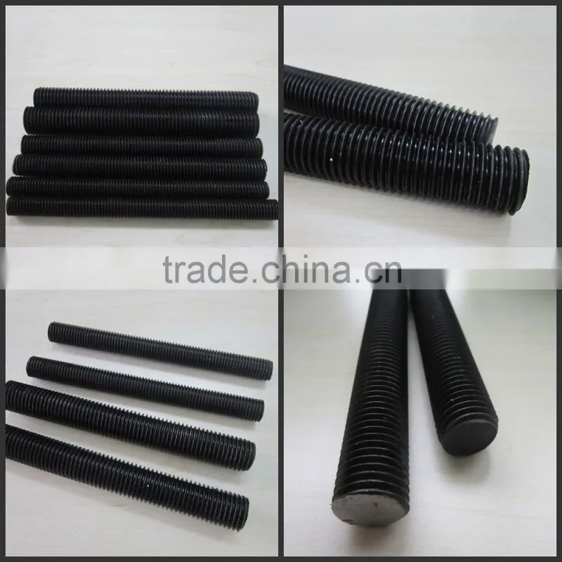 carbon steel threaded rod ,black 3/4"