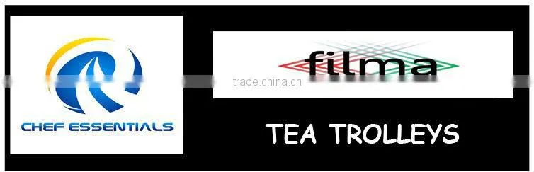 FAYK.FRL4 FILMA Tea Trolleys-European Version-4 Tier Stainless Steel Dining Cart - Round Tube