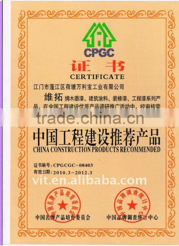 (of all colors) water based antirust metal paint