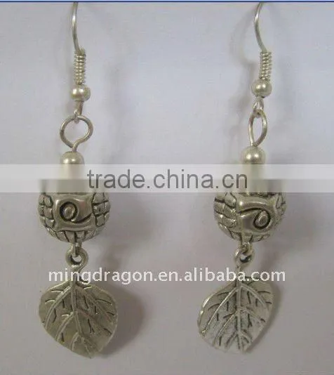CHINESE TIBET SILVER EARRING EARDROP