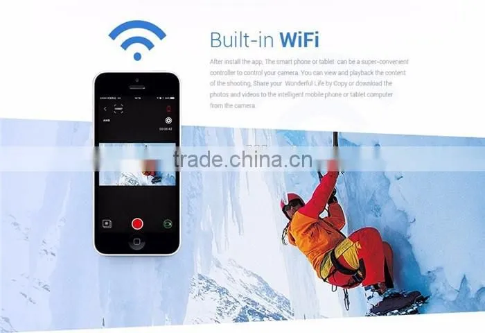 Wireless Bracelet Remote Control WIFI 4K Camera Sport Full HD 1080p 60fps