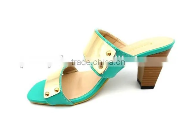 new fashion hot sell green with gold office slipper