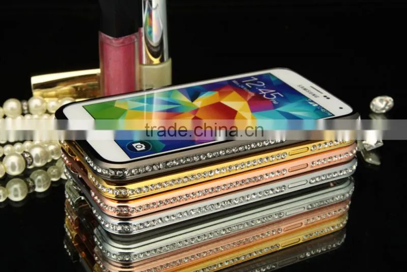 Diamond Slim Metal Aluminum Bumper Buckle Case for Samsung Galaxy S5