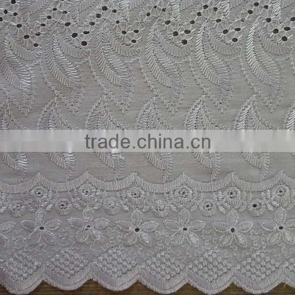 High quality polyester or TC embroidery lace fabric for sale