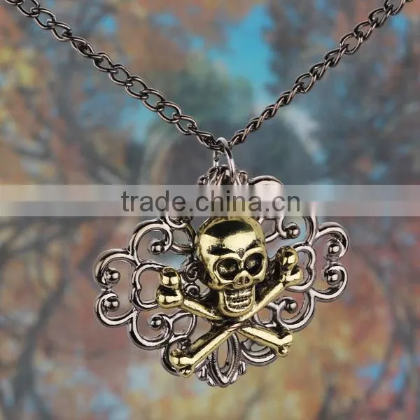 Promotional High Quality Metal Skull Charm Young Student Necklaces