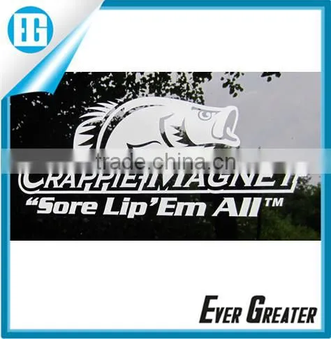 Custom static cling vinyl sticker, DIE CUT WINDOW STICKER rectangle bumper sticker