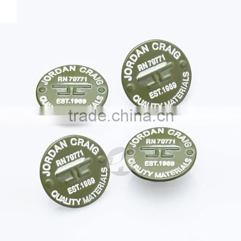 Colorful Custom Brass Shank Jeans Button