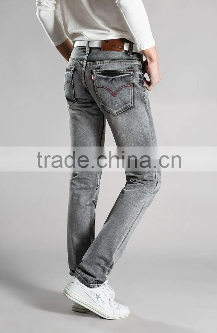 NEW casual GREY JEANS FOR MEN JEAN PANTS MENS DENIM WEAR MEN'S CLOTHING FASHIONS
